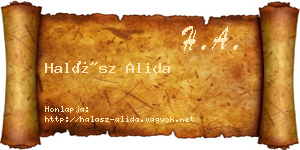 Halász Alida névjegykártya