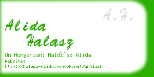 alida halasz business card